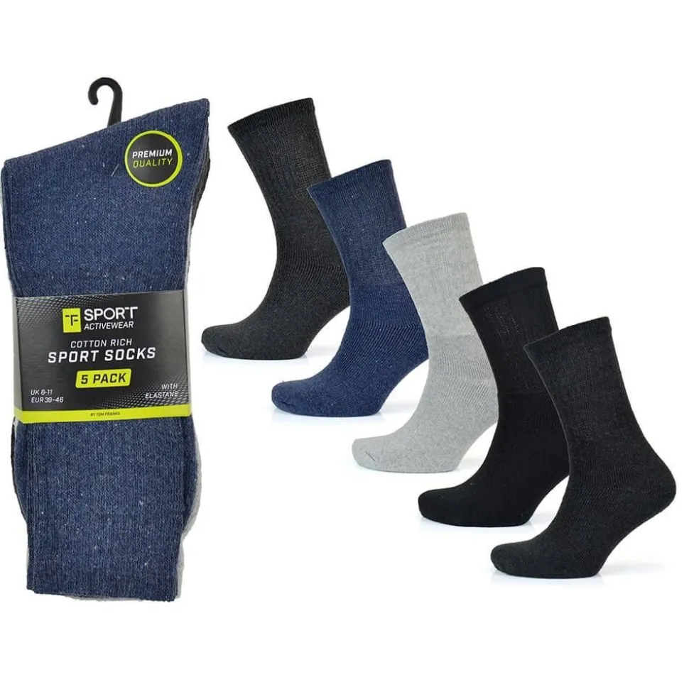 5 Back Premium Men's Sports Socks