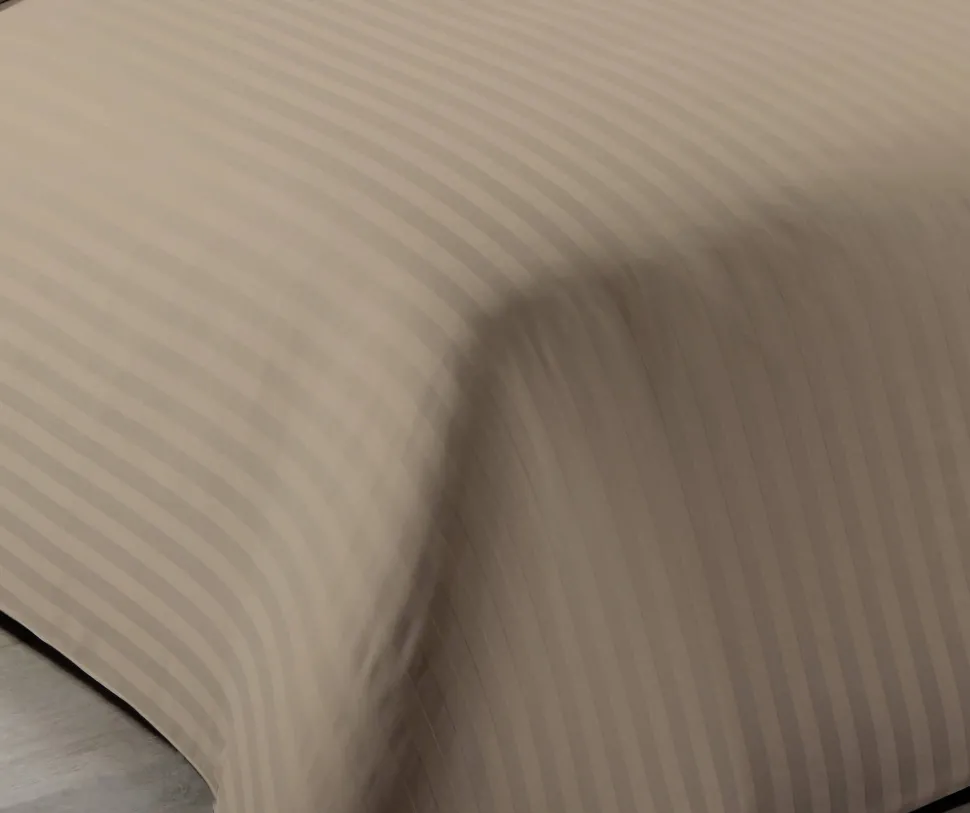 100% Cotton 200 Thread Count Extra Deep Fitted Sheet Natural - 40cm