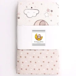 100% Cotton Fitted Cradle/Pram Sheets - 3 Pack Cream - Made In Portugal