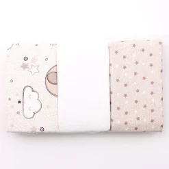 100% Cotton Fitted Cradle/Pram Sheets - 3 Pack Cream - Made In Portugal