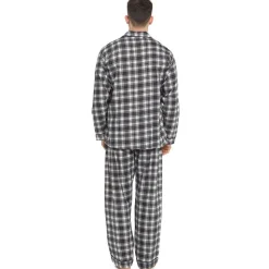 100% Cotton Flannelette Pyjamas Grey Check