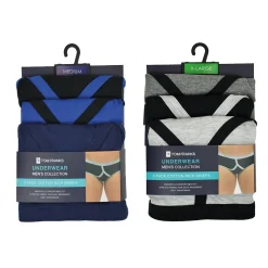 100% Cotton Men's 3 Pack Plain Briefs