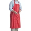100% Cotton Red Stripe Chef Butchers Apron 103-001