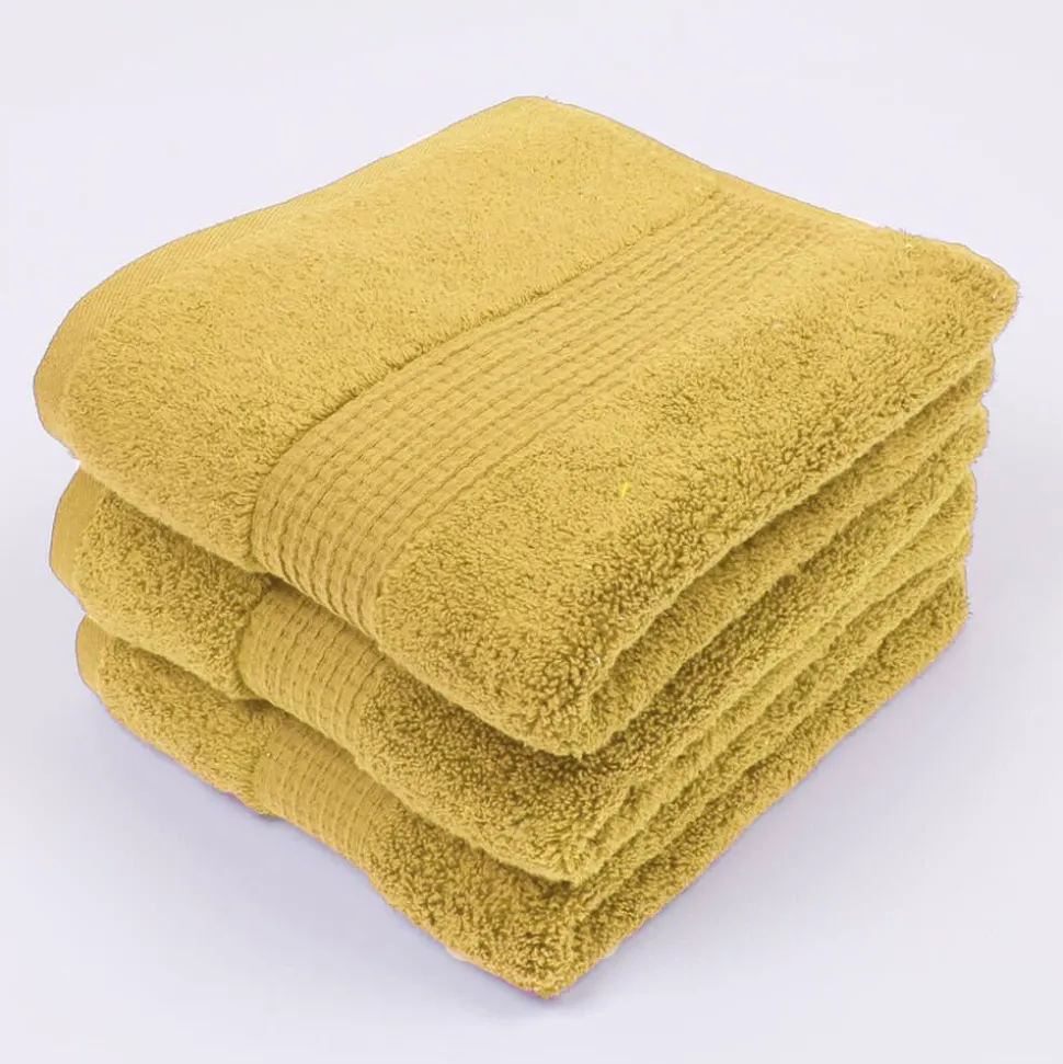 100% Cotton Zero Twist Mustard Towel