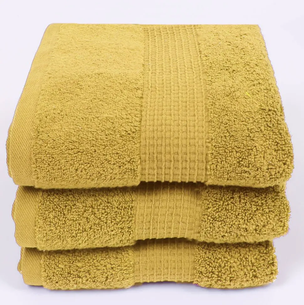 100% Cotton Zero Twist Mustard Towel