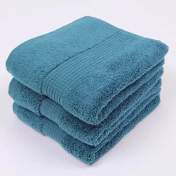 100% Cotton Zero Twist Teal Towel