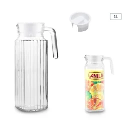 1 Litre Glass Pitcher with Lid