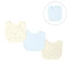 3 Pack Bibs Clouds & Stars Blue