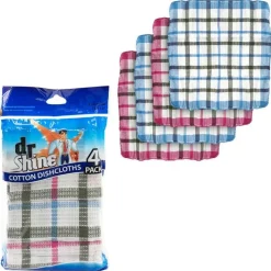 4 Pack Cleaning Cloth 100% Cotton 35x35m