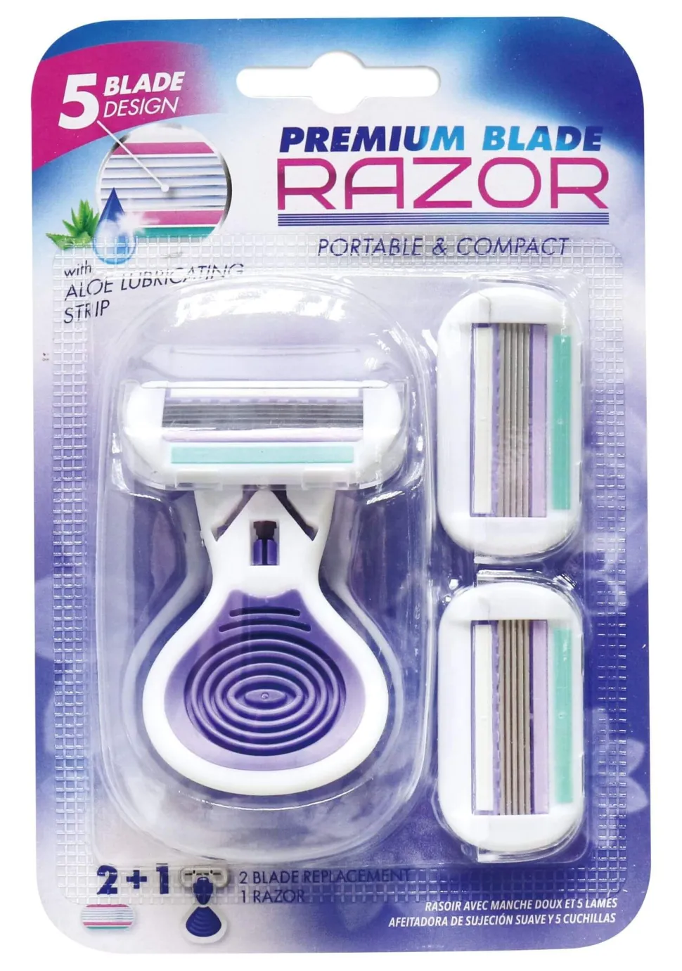 3 Pack Compact Razors with Aloe Strip