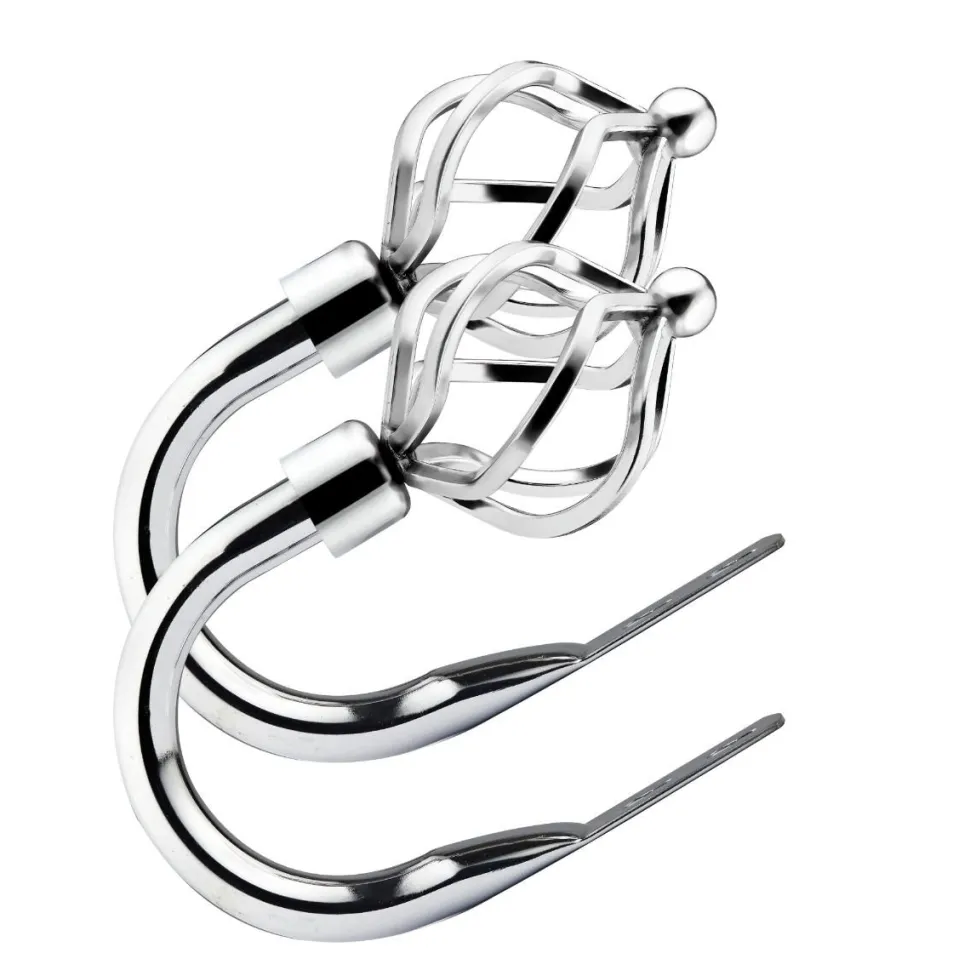 2 Pack Curtain Holdbacks Chrome Cage