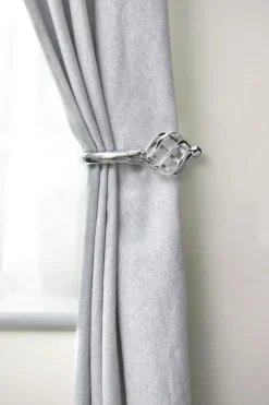 2 Pack Curtain Holdbacks Chrome Cage