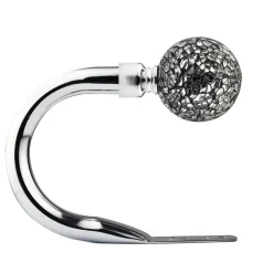 2 Pack Curtain Holdbacks Chrome Mosaic Ball