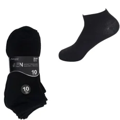 10 Pack Sports Socks Black