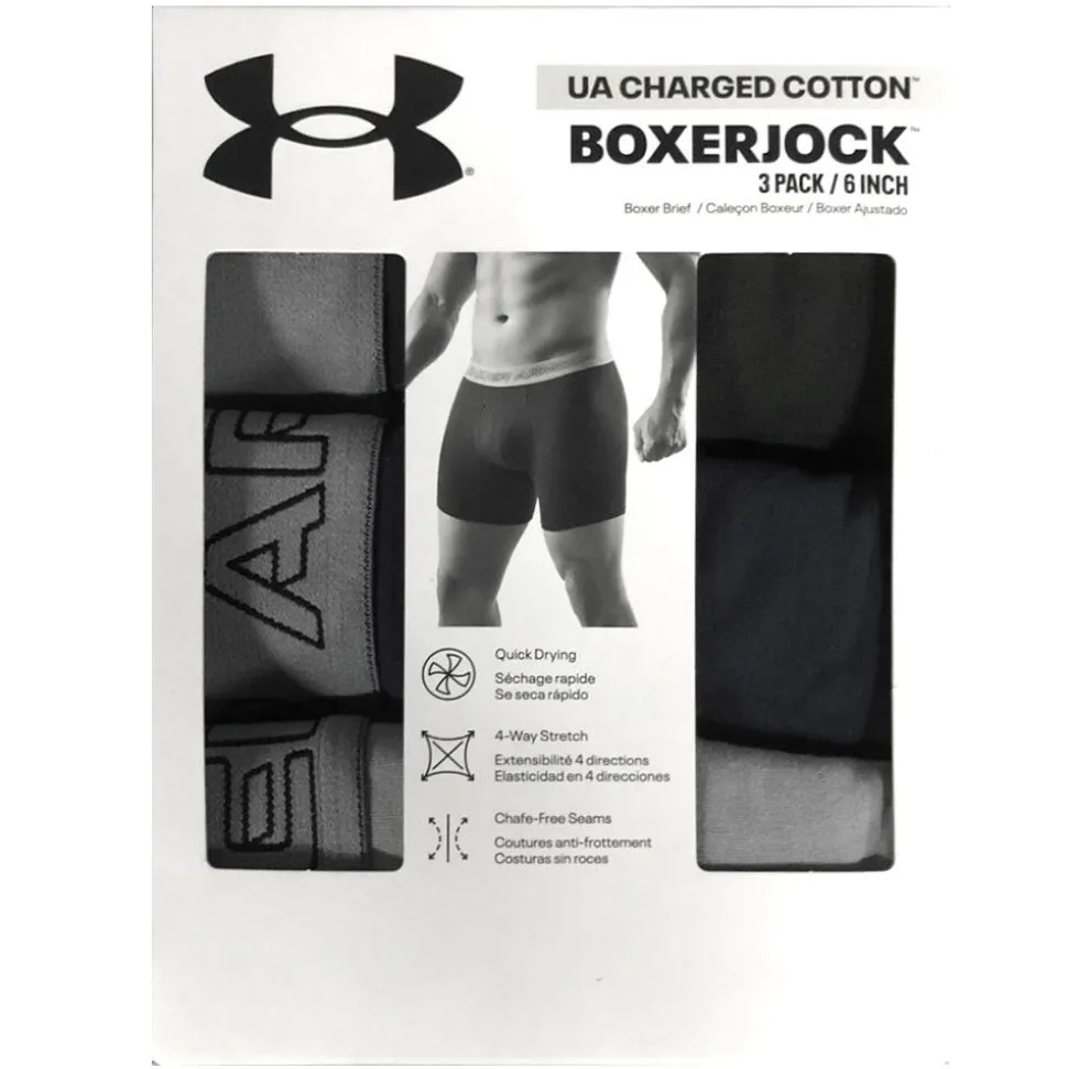 3 Pack Under Armour Boxers Assorted