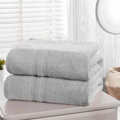 2 Piece Camden Towel Bale Set Silver