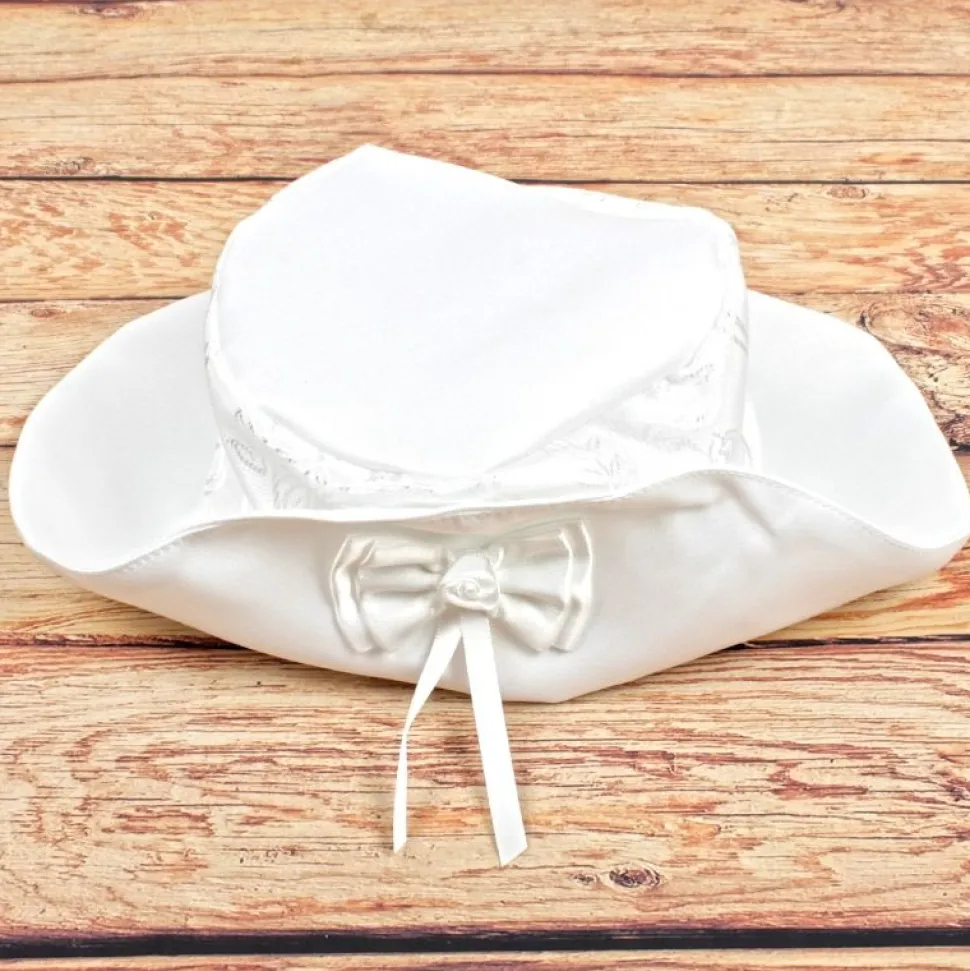 3 Piece Floral Christening Dress White