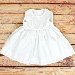 3 Piece Floral Christening Dress White