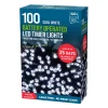 100 White LED Timer Lights