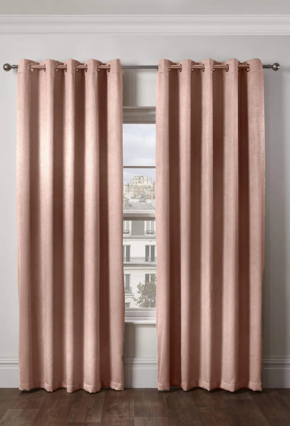 Ambiance Eyelet Curtains Blush by Emma Barclay