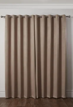 Ambiance Eyelet Curtains Taupe by Emma Barclay