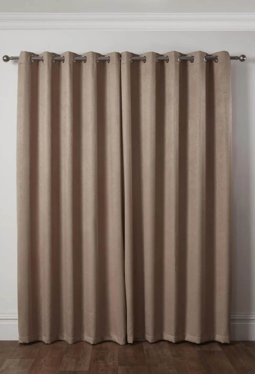 Ambiance Eyelet Curtains Taupe by Emma Barclay