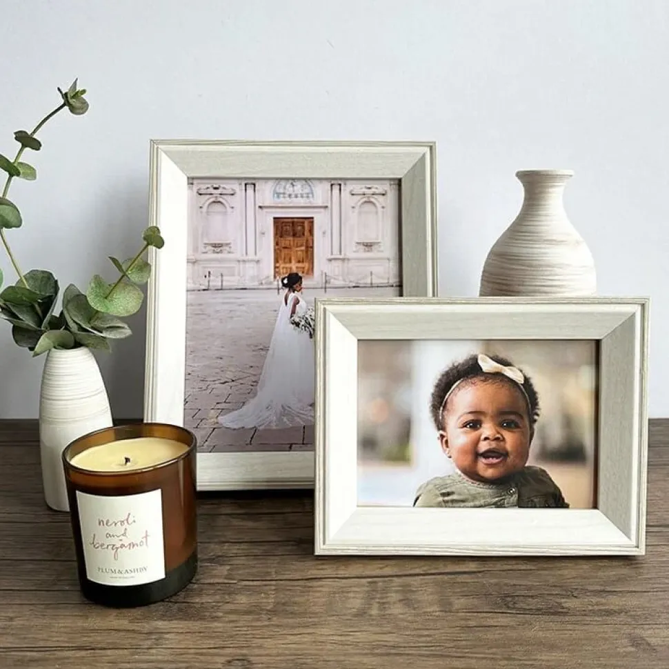 Antique White Photo Frame - 5x7''