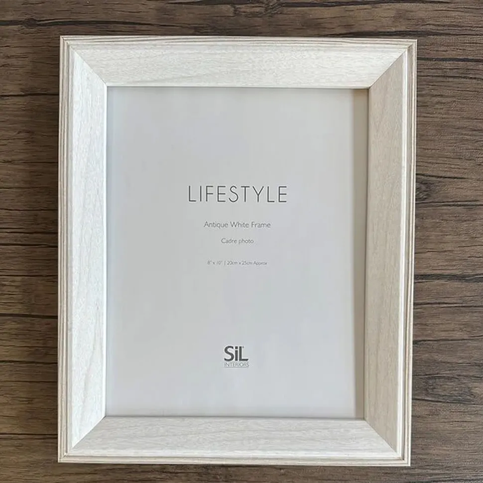 Antique White Photo Frame - 6x4''