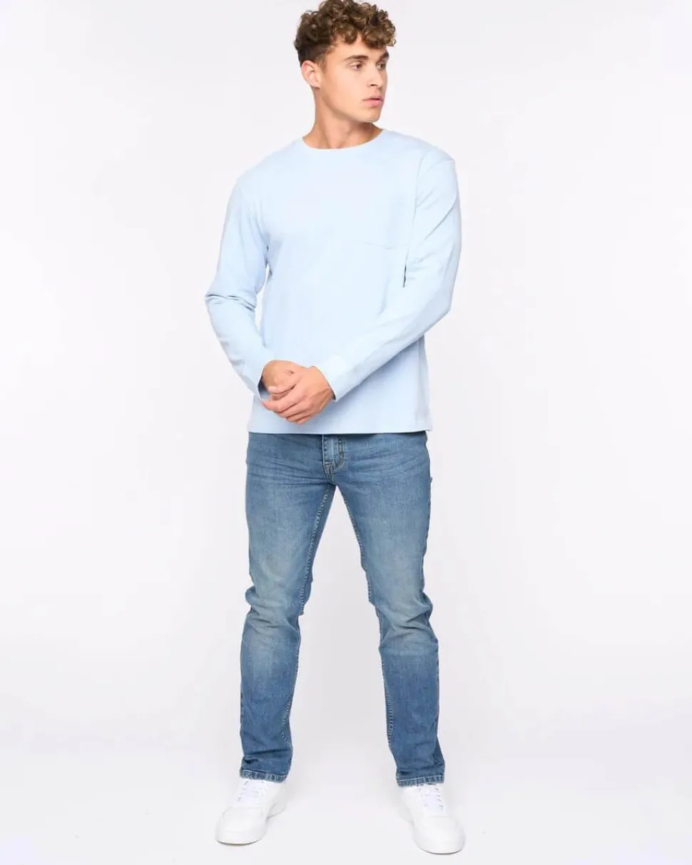 Apsley Long Sleeve T-Shirt Light Blue by Bewley & Ritch