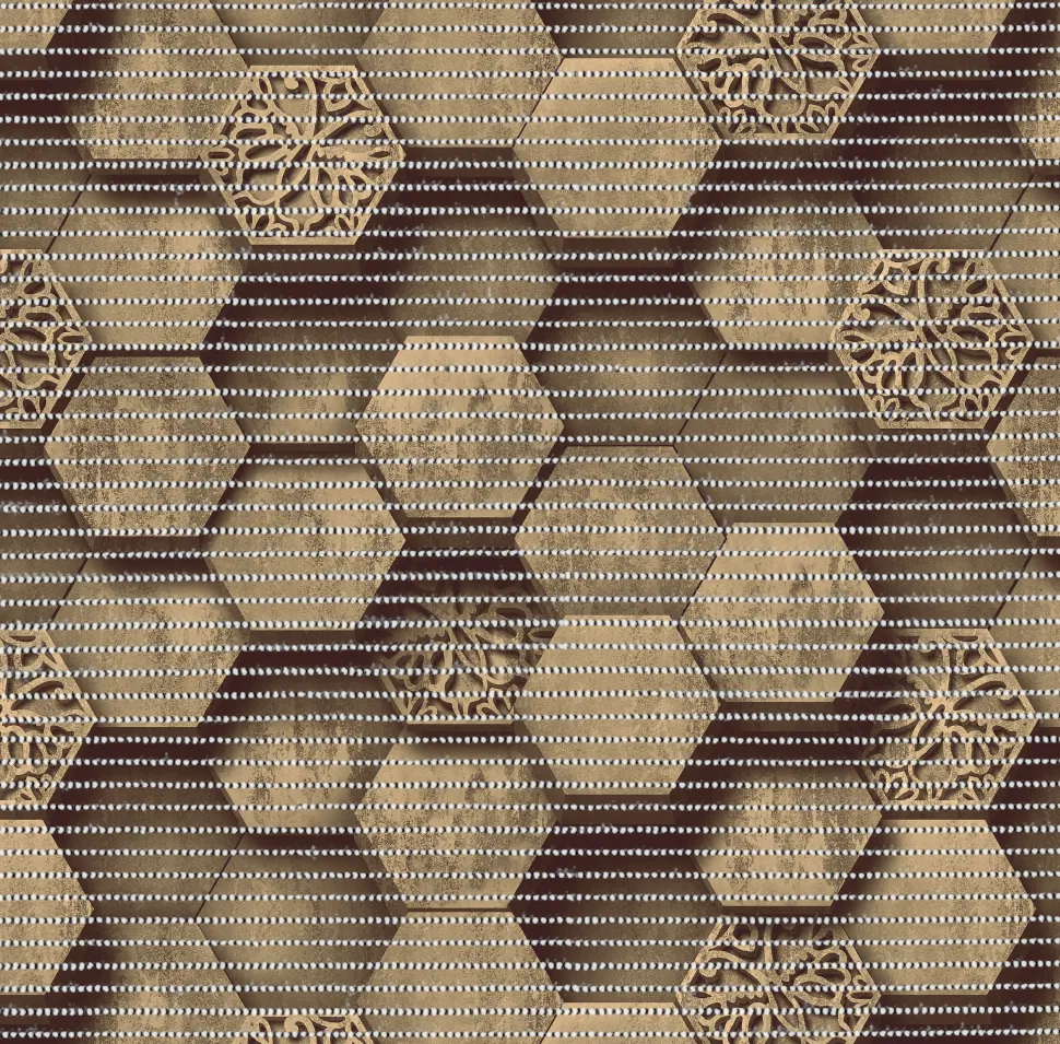 Aqua Mat Hexagon Brown 4059-2 - Price by the Metre