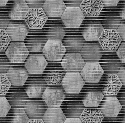 Aqua Mat Hexagon Grey 4059-3 - Price by the Metre