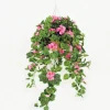 Artificial Hanging Pot Flower Arrangement Geranium 10"