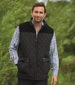 Arundel Diamond Quilted Bodywarmer Black by Champion