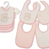 Assorted 4 Pack Bibs Pink