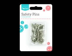 Assorted Sizes Safety Pins - 50 Pack