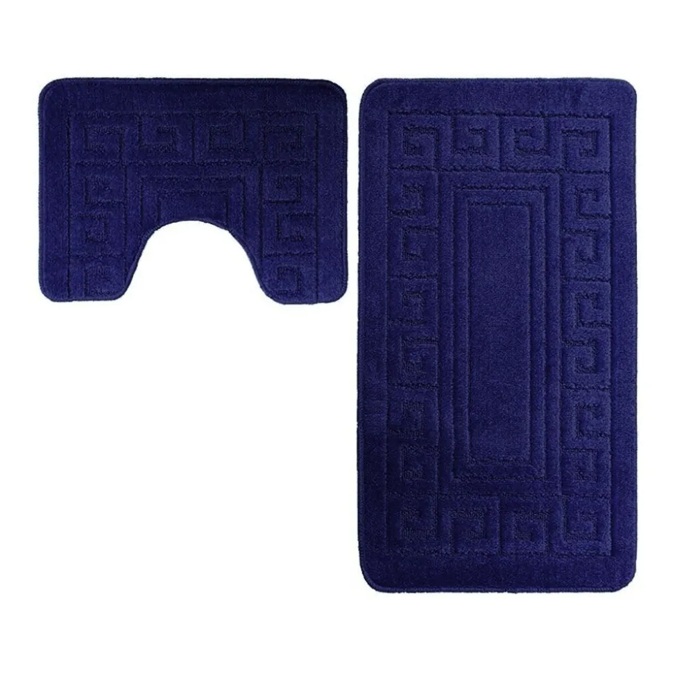 Athens Bath Mat Set Navy