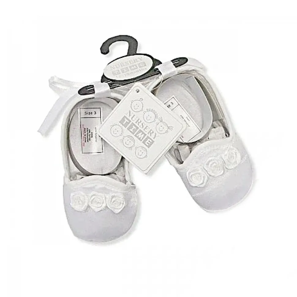 Baby Girl Christening Shoes White