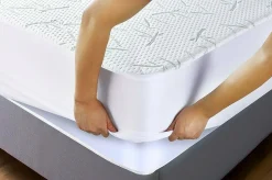 Bamboo Mattress Protector White
