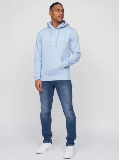 Basico Men's Hoodie Blue by Duck & Cover