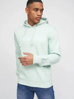 Basico Men's Hoodie Green by Duck & Cover