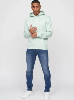 Basico Men's Hoodie Green by Duck & Cover