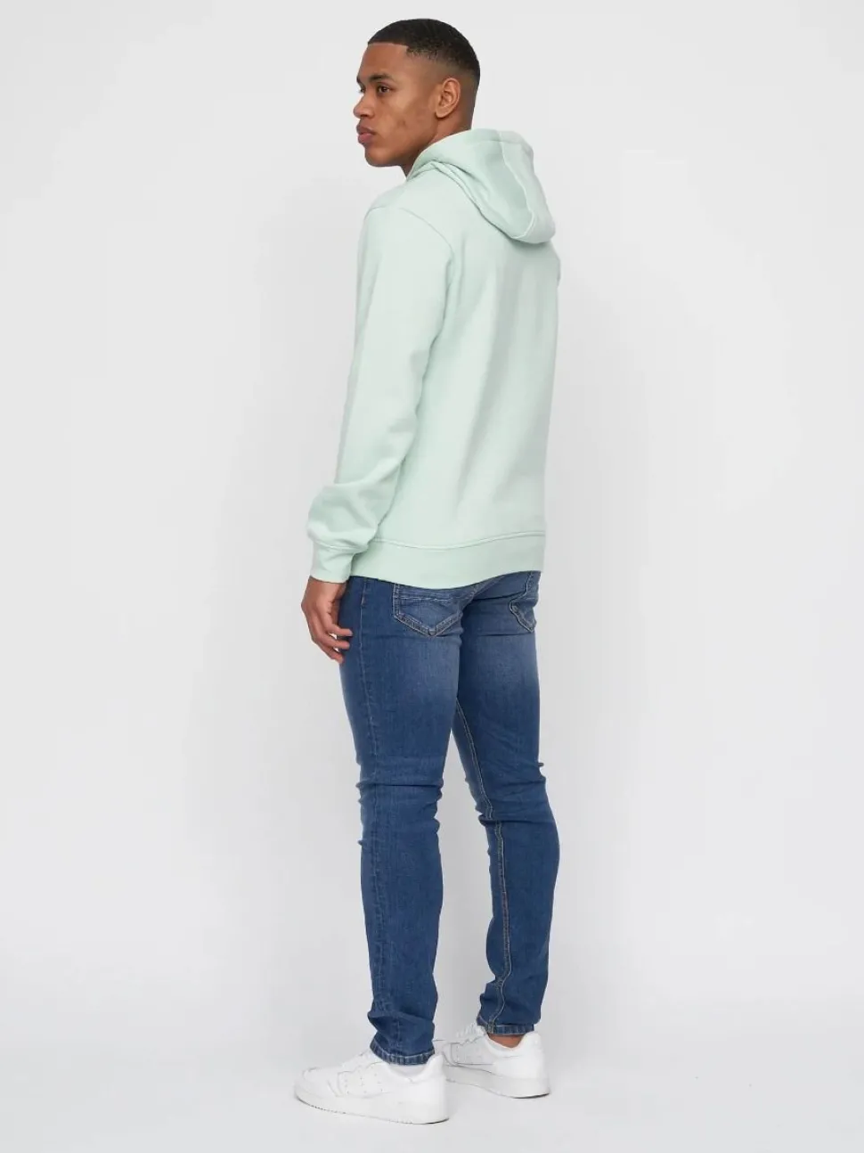 Basico Men's Hoodie Green by Duck & Cover