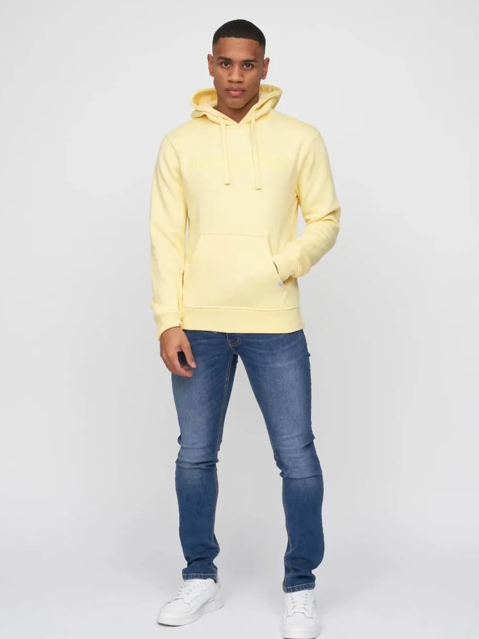 Basico Men's Hoodie Yellow by Duck & Cover