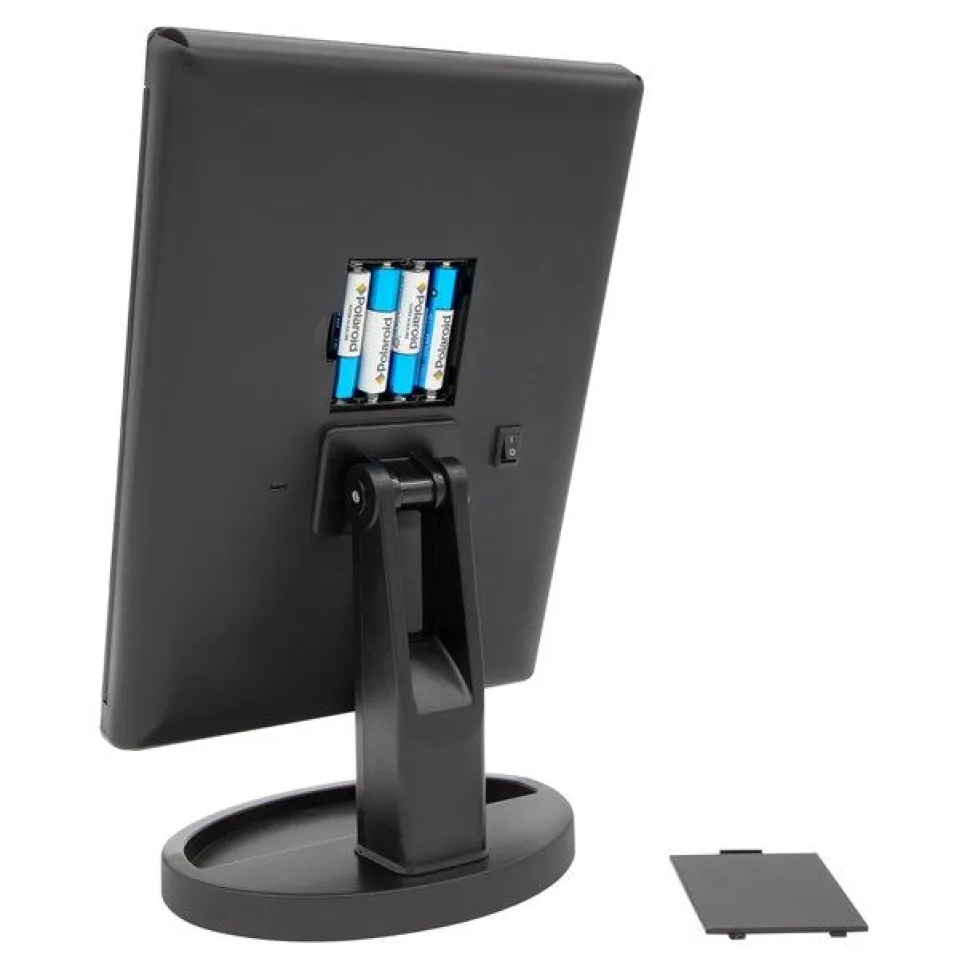 Bauer LED Foldable Mirror Black