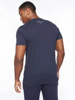 Belton 100% Cotton Navy T-Shirt by Henley