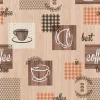 Best in Coffee Oil Cloth Tablecloth 147B - Price by the Metre