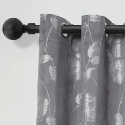 Black Ball Curtain Pole 25/28mm
