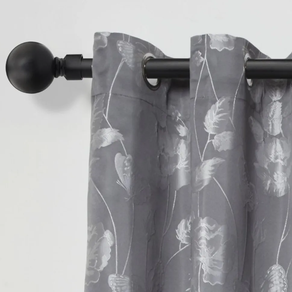 Black Ball Curtain Pole 25/28mm