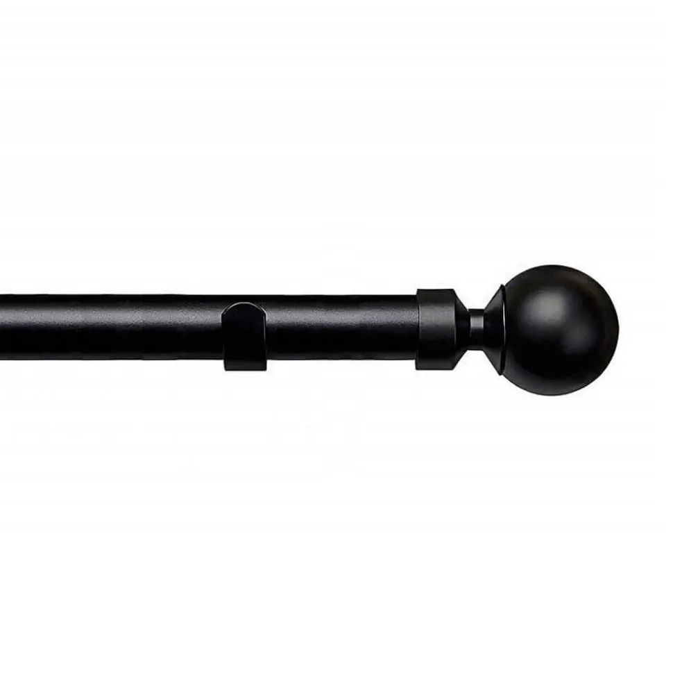 Black Ball Curtain Pole 16/19mm