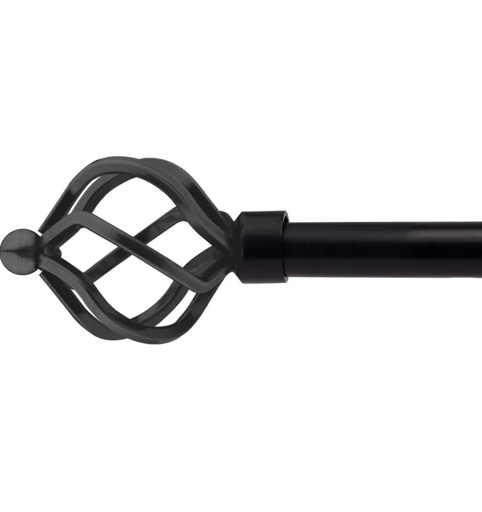 Black Cage Curtain Pole 16/19mm